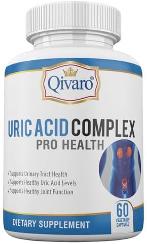 Qivaro - Uric Acid Pro – Suplemento Natural com Cranberry, Aipo, Cereja Azeda, Garra do Diabo e Extrato de Café Verde – 60 Cápsulas Vegetais