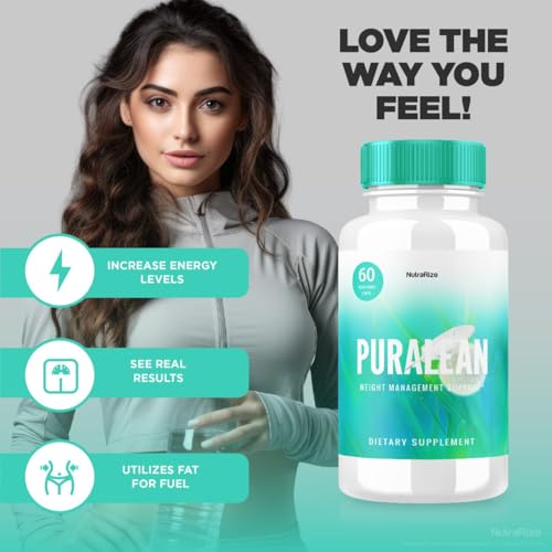 NutraRize - Puralean Capsules – Suplemento Dietético Puralean para Saúde Avançada do Peso, Pílulas de Força Máxima 100% Naturais para Combater a Gordura Abdominal, Fórmula Oficial, Avaliações Pura Lean (60…)