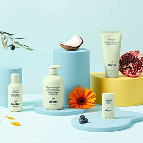 Pipette - Pipeta Shampoo e Sabonete Líquido para Bebês – Sem Fragrância, Banho sem Lágrimas, Hipoalergênico, Squalane Hidratante de Origem Vegetal, Nova Fórmula, 350 ml