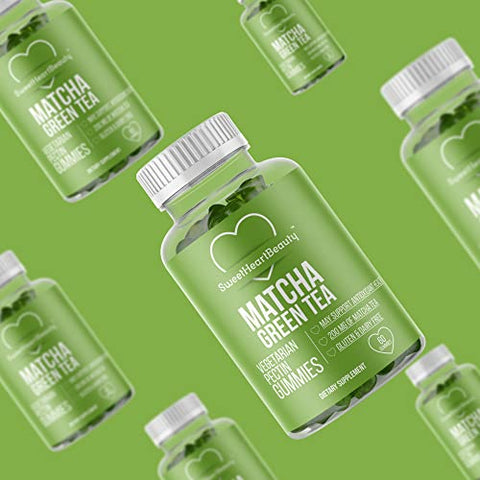 SweetHeartBeauty - Matcha Energy Gummies – Goma de Matcha com Extrato de Chá Verde by Sweetheart Beauty | Detox e Limpeza com Chá Verde | Vegano, Sem Glúten e Não-OGM