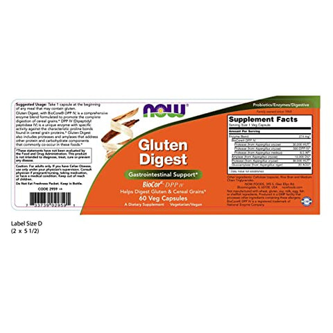 NOW Foods - Now Foods Enzimas Digestivas para Glúten 60 vcaps (Pacote Multi) – Aumente a visibilidade do produto nos mecanismos de busca com um título otimizado em SEO