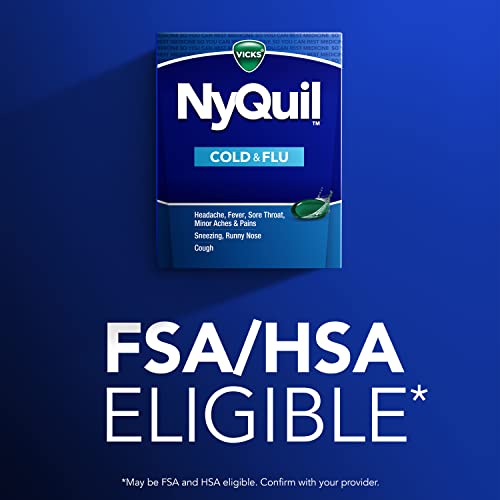 NyQuil Alívio Líquido para Gripe e Resfriado, Poderoso Alívio Noturno para Dor de Cabeça, Febre, Dor de Garganta, Dores Leves, Espirros, Coriza e - Vicks