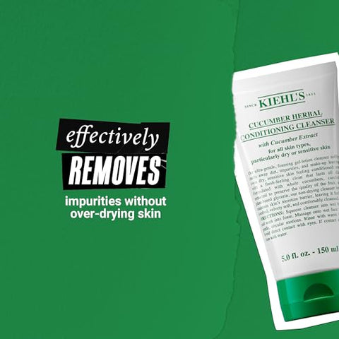 Kiehl’s Cucumber Herbal Conditioning Cleanser – Limpeza Facial Suave para Pele Seca – 200ml