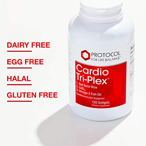 PROTOCOL FOR LIFE BALANCE - Protocolo Cardio Tri-Plex – Fórmula para Saúde do Coração* – com Arroz de Levedura Vermelha, CoQ10 – 60 cápsulas