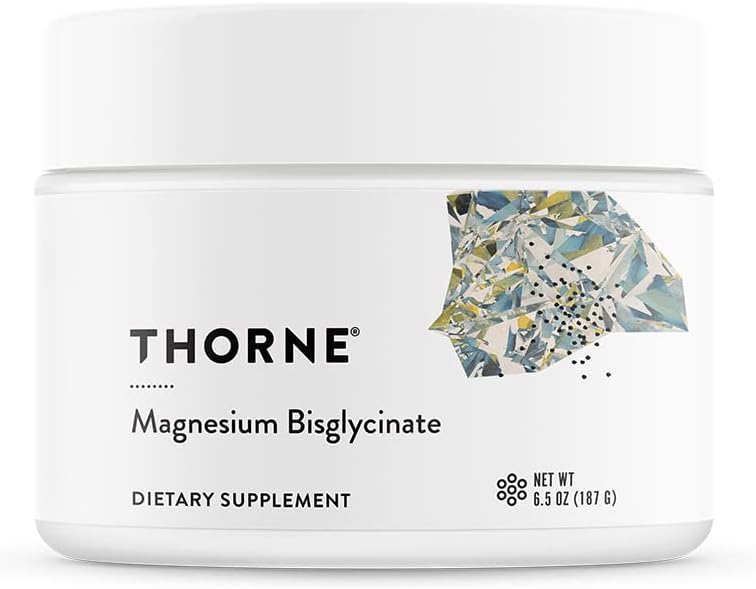 THORNE - Thorne Magnesium Bisglycinate – Fórmula de Magnésio em Pó – Suporta um Sono Repousante – Certificado NSF para Esportes – Sem Glúten – 184g – 60 Porções