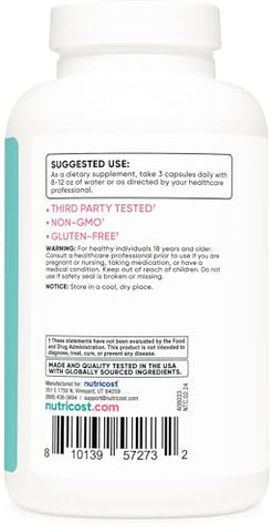 D-Mannose com Extrato de Cranberry para Mulheres 1300mg 180 Cápsulas – Compre Agora! - Nutricost