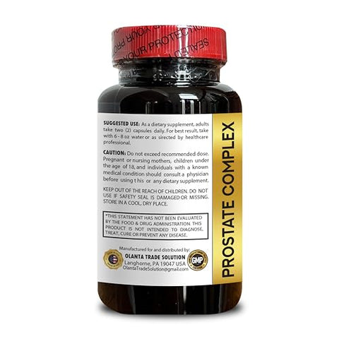 Generic - Complexo Natural de Próstata – Avançado Suplemento de Saw Palmetto para Homens, Fórmula de Próstata com Saw Palmetto, Extrato de Urtiga para Próstata, Suporte Herbal para Próstata – 2 Frascos