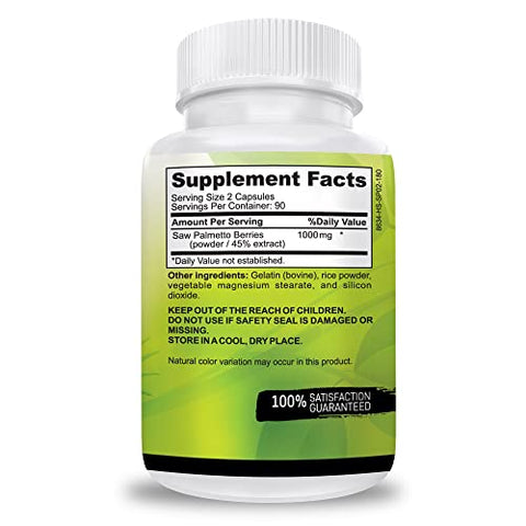 DR. MARTIN'S NUTRITION - Saw Palmetto USA Grown | 180 Cápsulas Saúde Próstata | Crescimento Capilar para Homens