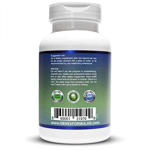 Genex Formulas - GENEX Nicotinamida 500mg (3-Pack) Cápsulas de Niacina Flush Free Vitamina B3 para Pele Saudável – Suplemento de Niacinamida Ajuda a Produzir Queratina