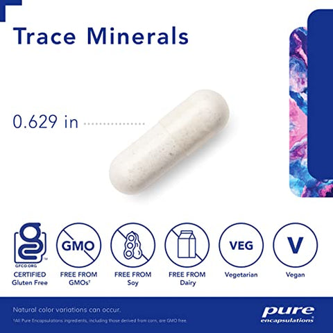 Trace Minerals – Suplemento Multimineral – Suporte ao Metabolismo – 60 cápsulas - Pure Encapsulations