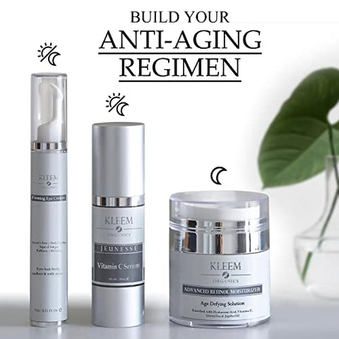 Retinol Moisturizer – 2.5% Retinol e Ácido Hialurônico para Rejuvenescimento Facial e Anti-Envelhecimento – Para Mulheres e Homens | 50g - Kleem Organics