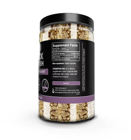 PURE ORIGINAL INGREDIENTS - Ingredientes Puros Originais Black Cohosh (730 Cápsulas) Sem Enchimentos de Magnésio ou Arroz, Sempre Puro, Verificado em Laboratório – Compre Agora!