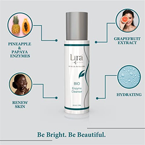 Bio Enzyme Face Cleanser – 180ml – Limpeza Facial Iluminadora e Anti-Envelhecimento com Células-Tronco Vegetais - Lira Clinical