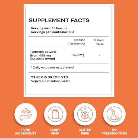 Life Stack - Cúrcuma Natural 450mg | Apoia a Saúde das Articulações