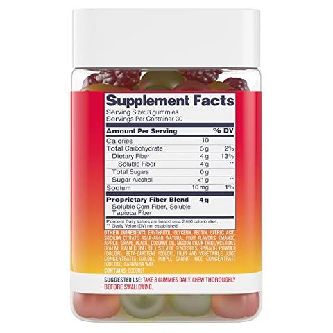 Gomas de Fibra para Adultos Sem Açúcar – Suplemento de Fibra Delicioso com Sabor Frutado para Saúde Digestiva – Gomas de Fibra Prebiótica, Gomas de Fibra para Adultos – 60g - Kiss My Keto