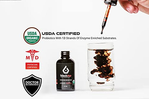 BlackMP Super Immune Booster - Gotas Impulsionadoras Imunológicas – Fulvic de Grau Farmacêutico