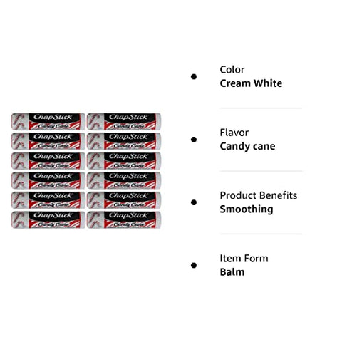 Edição Limitada Candy Cane, Pack de Recarga com 12 Bastões  ChapStick - ChapStick