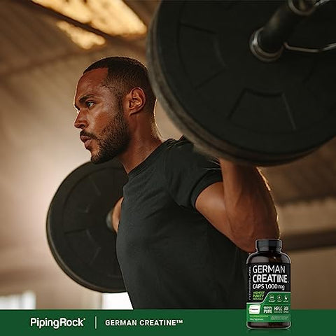 Cápsulas de Creatina Alemã 1000mg | 300 Unidades | Suplemento Fitness Monohidratado | Livre de Transgênicos, Sem Glúten - Fitness Labs