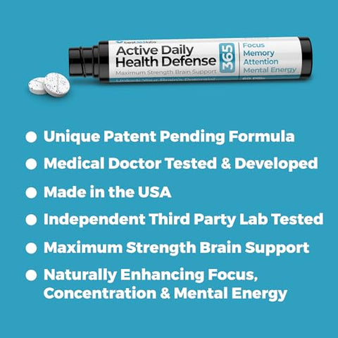 Be-Onguard - Melhor Suporte Cerebral 365 Labs – Azul de Metileno, Cafeína e L-Teanina – Melhore o Foco e a Memória – Desbloqueie o Potencial do seu Cérebro – 60 Comprimidos