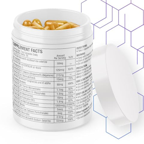 Wellura - Strong Cell | Cápsula Potencializadora da Função Celular | NADH, CoQ10. Taxa de Absorção de 90%. Vitaminas B1, B2, B3, B6, B7 e B12. Vitamina K2