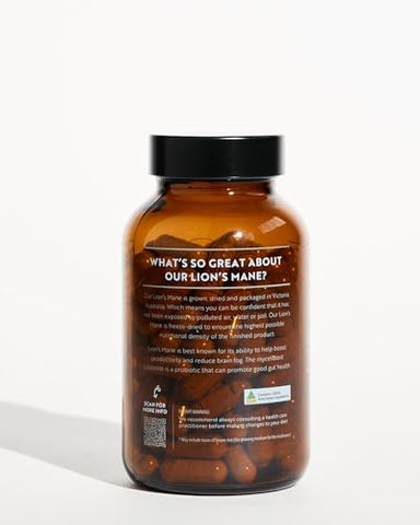 Forest Super Foods - Cogumelo Medicinal Lion’s Mane 100% Australiano Desidratado por Congelamento (Inclui Micélio) – Fornecimento de 30 Dias