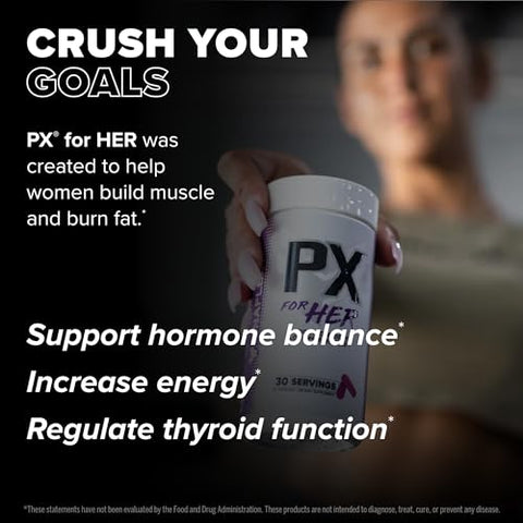 PX for HER – 60 Cápsulas – Melhora o Metabolismo Termogênico com Cafeína, Ashwagandha – Marca de Produto - FINAFLEX