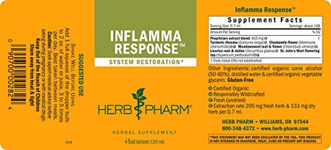 Fórmula Herbal Líquida Inflamma Response com Extrato Líquido de Cúrcuma – 120 ml - Herb Pharm