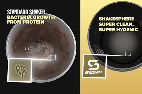 Tumbler Cooler Shaker – Garrafa e Copo para Shake de Proteína e Smoothie, 700 ml – Copo Liquidificador sem Lâmina Mistura Frutas Cruas sem Esfera de Mistura – Mixer em Pó para Pré-Treino - SHAKESPHERE
