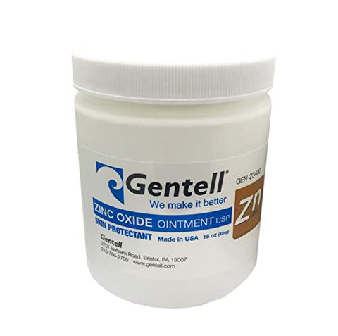 Pomada de Óxido de Zinco Gentell – 454g – Protetor de Pele | Primeiros Socorros | Alivia, Cura, Protege da Umidade | Ajuda a Prevenir Assaduras em Bebês – Pacote com 1