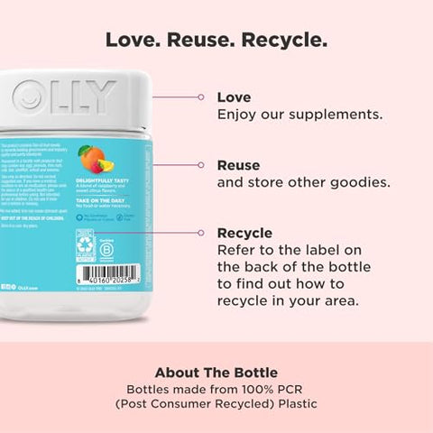 Gummy Multivitamínico Essencial Pré-Natal, Ácido Fólico, Vitamina D, Ômega 3 DHA, Suporta o Crescimento Saudável e Desenvolvimento Cerebral, Citrus Berry – 84 Unidades - OLLY
