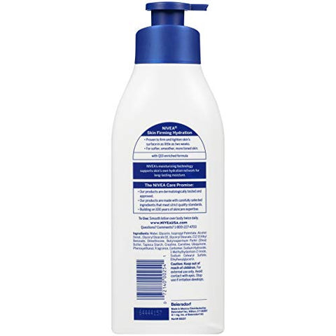 Loção Corporal Hidratante Sheer Hydration com Q10 e Creatina, Firmadora da Pele, Hidratante com Manteiga de Karité, Kit com 3 Frascos de 500 ml com Pump - NIVEA