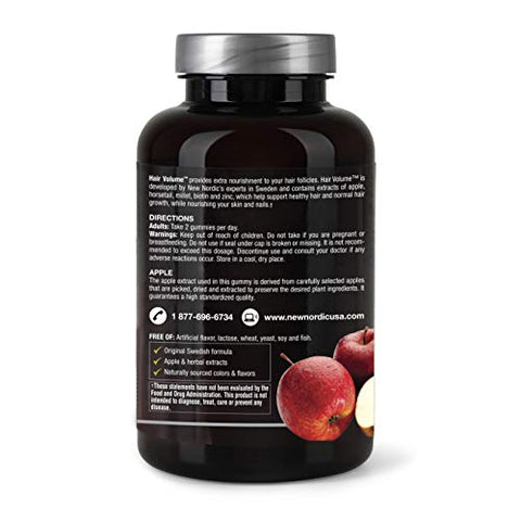 Gummies Hair Volume – 2500 mcg Biotin, Vitaminas para Cabelo e Pele - NEW NORDIC