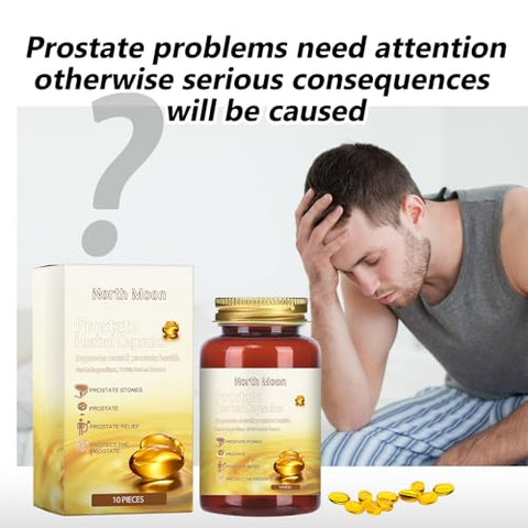 Treavil - Cápsulas Herbais de Próstata Natural North Moon, 10 Unidades (Tamanho Único, 5 Frascos)