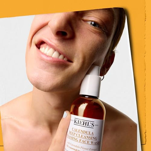 Kiehl’s Calendula Deep Cleansing Face Wash – Limpeza Profunda, Equilibra a Pele Removendo Suavemente Impurezas, Calmante e Refrescante, Reforça a Barreira de Hidratação para uma Pele Macia – 100ml