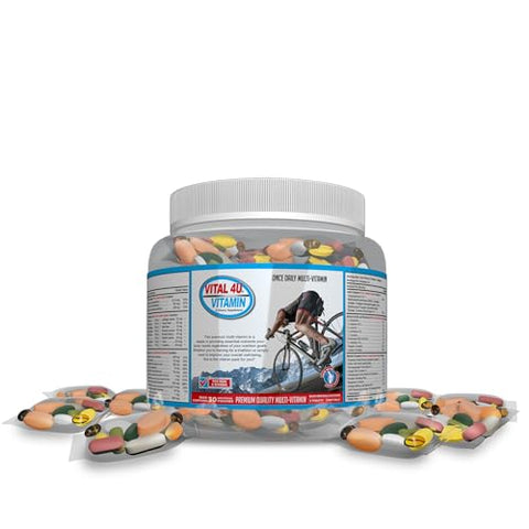 Vitaminas Premium para Homens e Mulheres | Suporte ao Sistema Imunológico, Energia, Saúde Cardíaca e Funções do Corpo + Nutrição Esportiva com Suporte Articular – 30 Porções - VITAL 4U