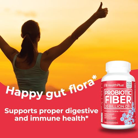 Probiotic Fiber – Suplemento Alimentar, Detox, 30 Cápsulas, 30 Porções - Health Plus