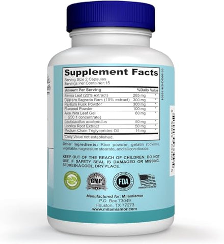 Mila Miamor - Milamiamor 15 Dias de Limpeza – Suporte Intestinal e Colônico – Detox Avançado para Mulheres
