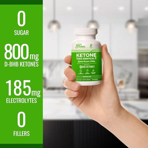 BHB: Pílulas Keto de Cetonas Exógenas e Eletrólitos para Energia Aprimorada - Real Ketones