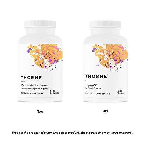 Enzimas Pancreáticas (Anteriormente Dipan-9) – Suporte Digestivo e Absorção de Nutrientes – 180 Cápsulas – 90 Porções - THORNE