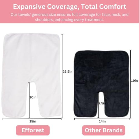 Efforest - Toalhas Faciais para Esteticistas Macias, Toalhas de Spa para Rosto, Toalhas de Massagem para Spa, Toalhas Faciais para Rosto, Equipamento Profissional para Esteticistas, Toalhas Faciais de Microfibra (Pacote Branco)