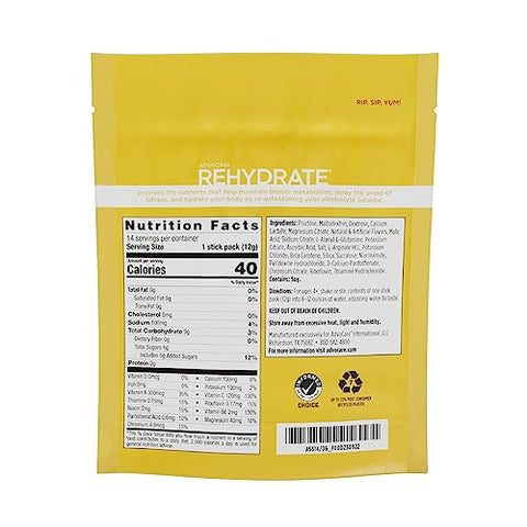 Rehydrate Mix Hidratante de Eletrólitos – Bebida Energética - AdvoCare