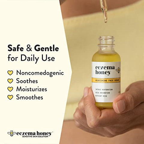 Soro Facial Nutritivo ECZEMA HONEY – Hidratante Diário – Óleo Facial para Eczema, Pele Seca – 30ml