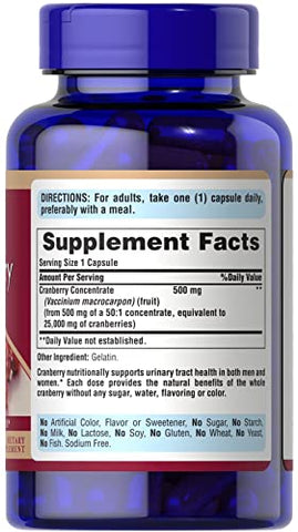 Puritan's Pride - Puritan’s Pride One A Day Cranberry – 120 Cápsulas Suporta a Saúde Urinária