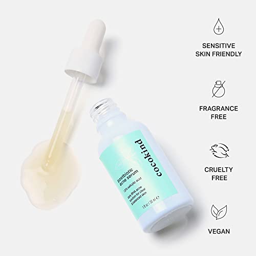 Serum Pós-Biótico para Acne, Serum de Ácido Salicílico e Esfoliante Líquido BHA – Serum Esfoliante, Iluminador e Hidratante - Cocokind
