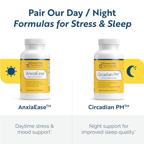 Circadian PM – Promove um Sistema Nervoso Saudável, Resposta à Histamina | 60 cápsulas | Marca Researched Nutritionals - Researched Nutritionals