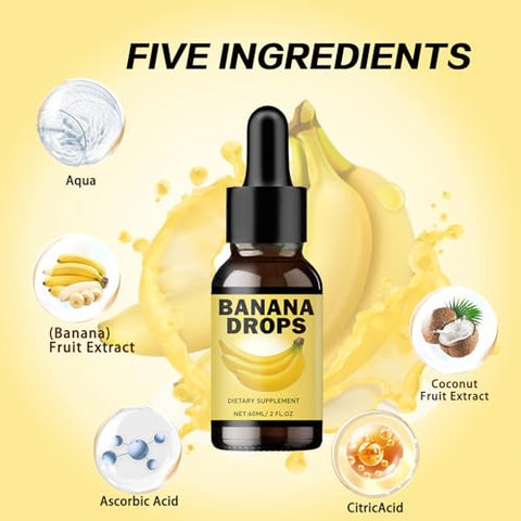 OWALEMO - Banana Drops – Extrato Líquido Original de Banana para Perda de Peso – 2 Unidades – Homens e Mulheres – 100% Natural