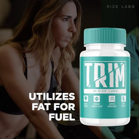 rize labs - Trim Capsulas para Perda de Peso Avançada, Especialmente Formuladas para a Fase de Corte e Escultura, Avaliações do Trim (60 Cápsulas)