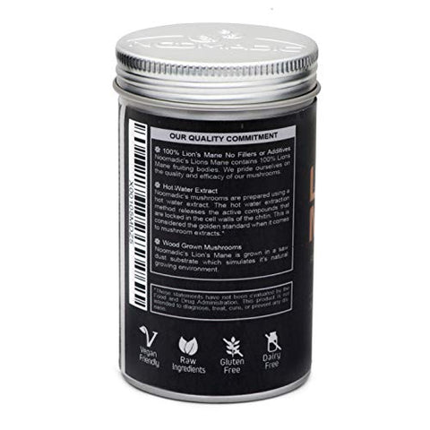 Noomadic - Cogumelo do Leão, 60 Cápsulas | 500mg Cada, Fator de Crescimento Nervoso (NGF)