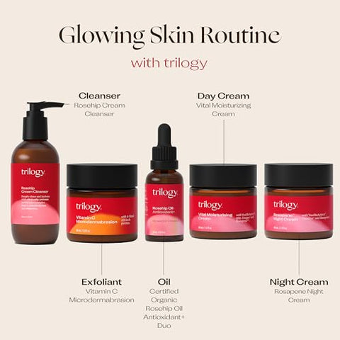 Óleo de Rosa Mosqueta Trilogy Antioxidante, Hidratação Orgânica Certificada – 30ml