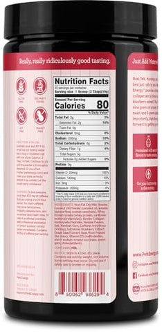 Energy Original Mistura para Bebida de Pretzel de Chocolate Branco e Hortelã-Pimenta (20 Porções) – Sem Glúten, Sem Soja, Sem Amendoim - Perk
